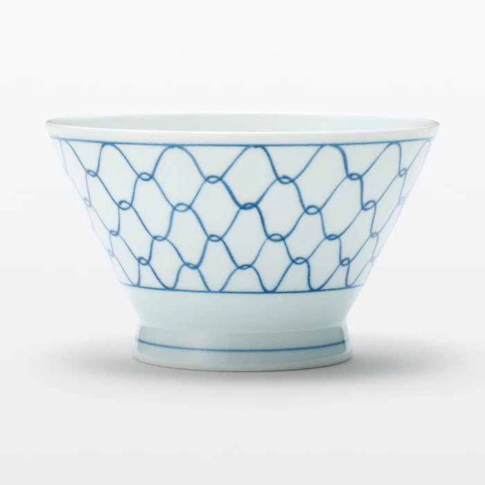 Hasami Ware Rice Bowl - Mesh Pattern - Large