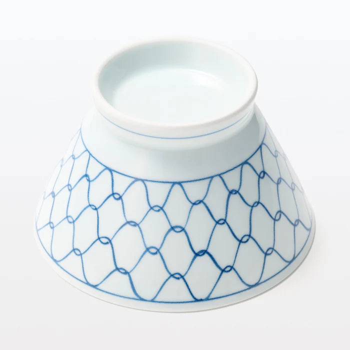 Hasami Ware Rice Bowl - Mesh Pattern - Large