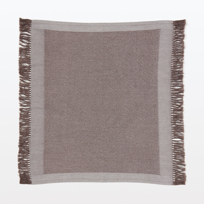 Indian Cotton Multipurpose Cloth with Fringes - Brown