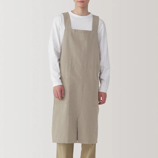 Plain Weave Cotton Shoulder Strap Apron - L-XL